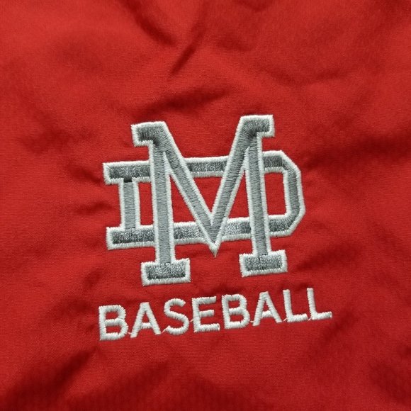 Nike Jacket Mens XL Red Zip‎ Pockets Hooded Baseball Windbreaker - Picture 5 of 14